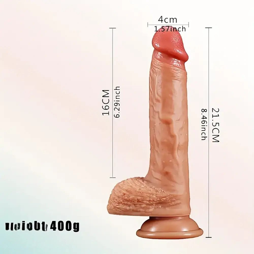 Brown curved suction cup g-spot dildo, photo 4