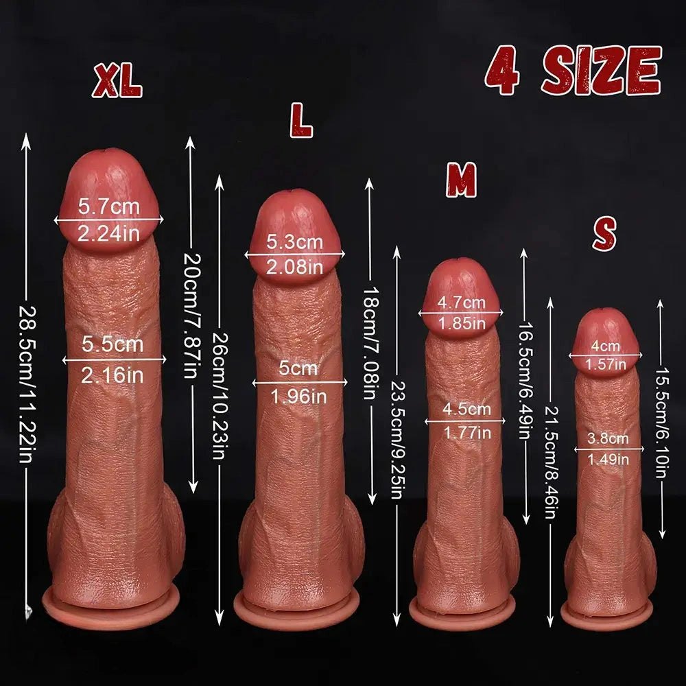 Flesh tone curved silicone suction cup dildo, photo 10