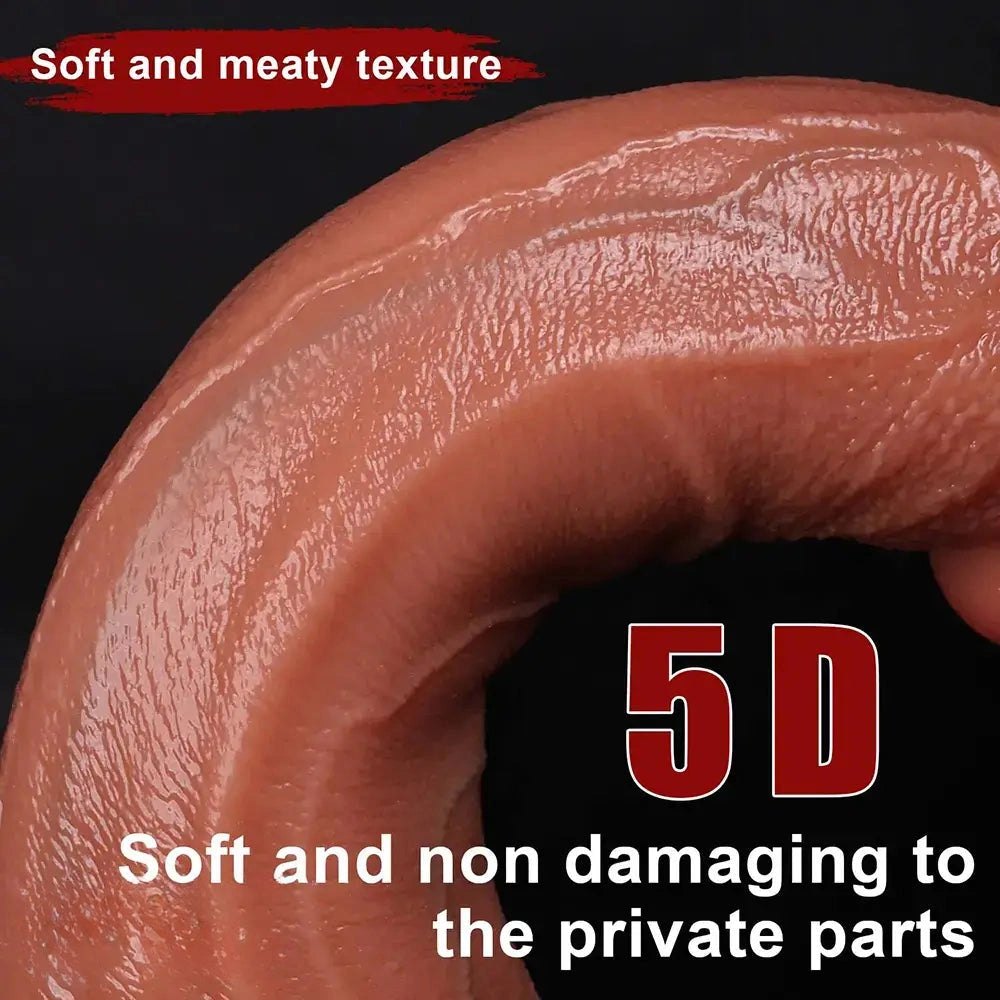 Flesh tone curved silicone suction cup dildo, photo 7