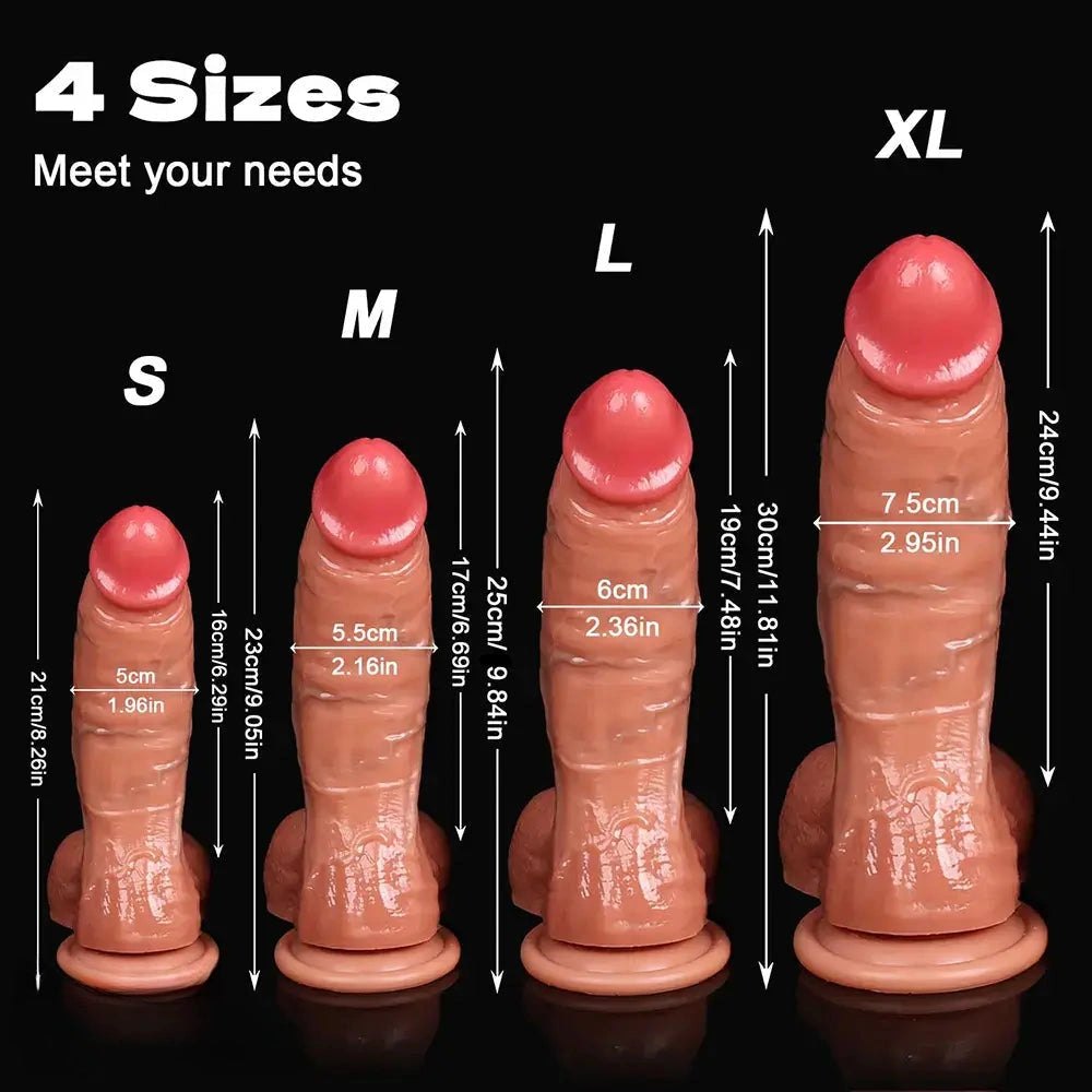 Flesh tone curved suction cup dildo, photo 11