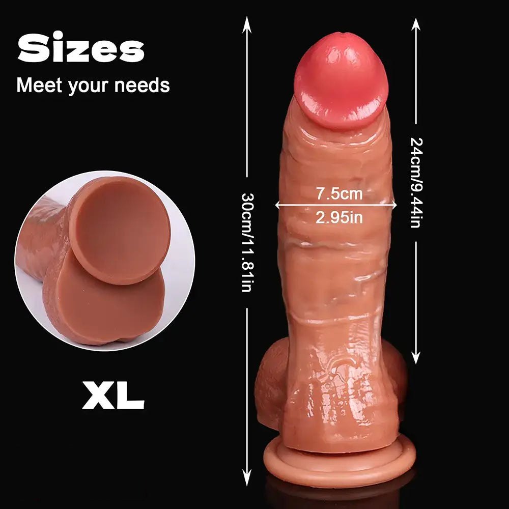 Flesh tone curved suction cup dildo, photo 12