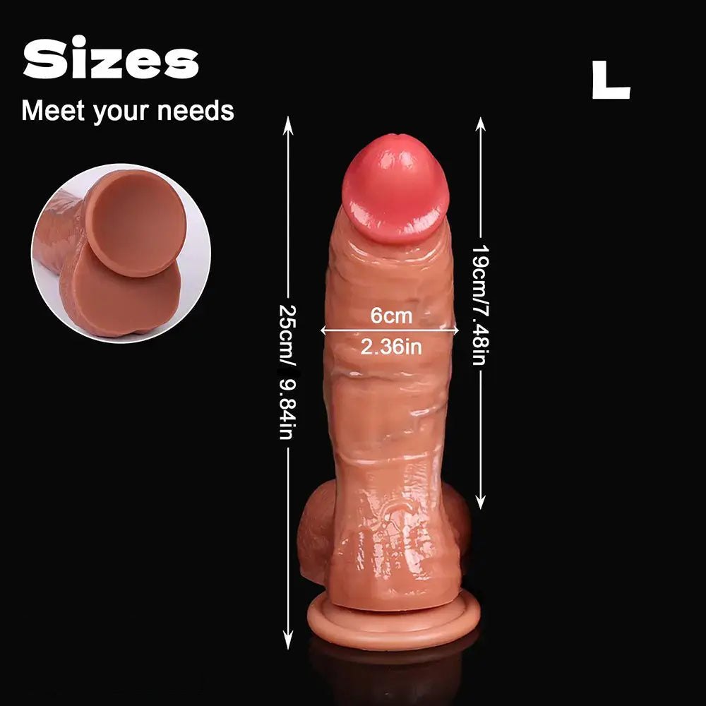 Flesh tone curved suction cup dildo, photo 13