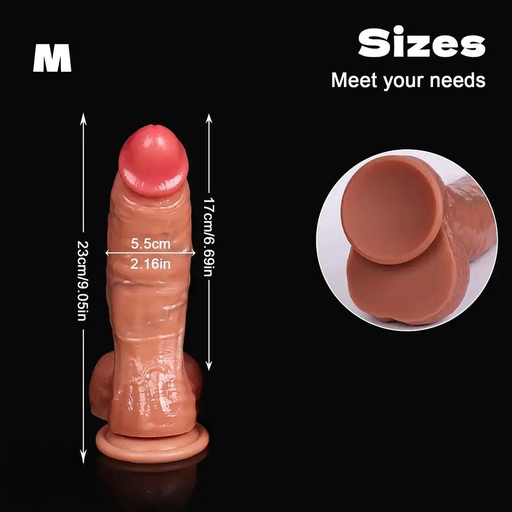 Flesh tone curved suction cup dildo, photo 14