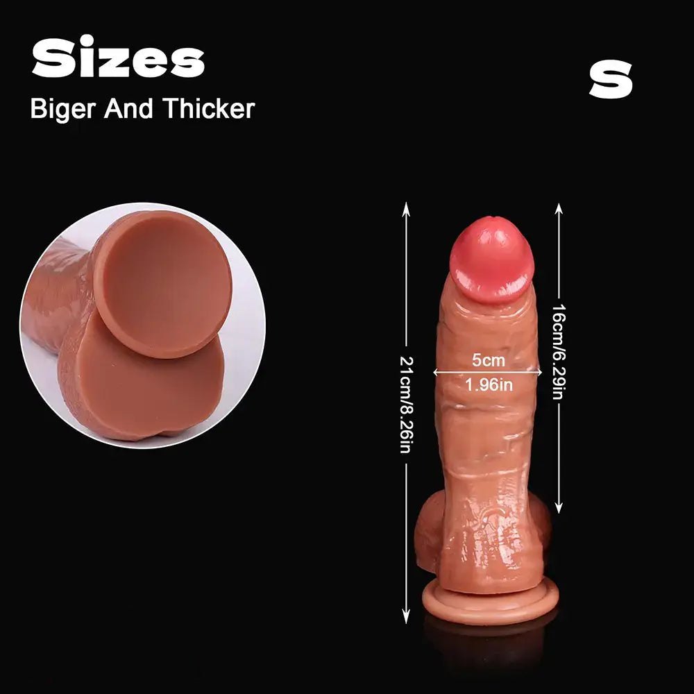 Flesh tone curved suction cup dildo, photo 15