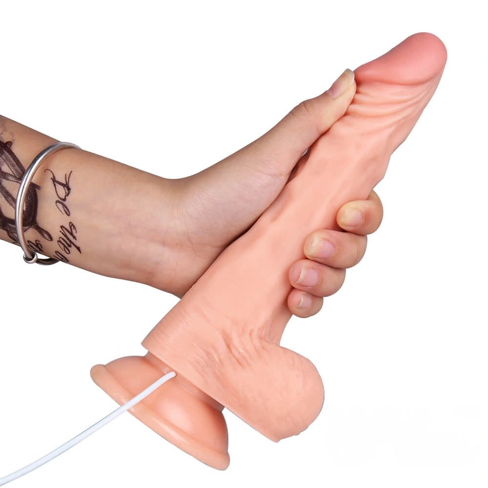 Flesh-tone curved PVC realistic dildo, photo 6