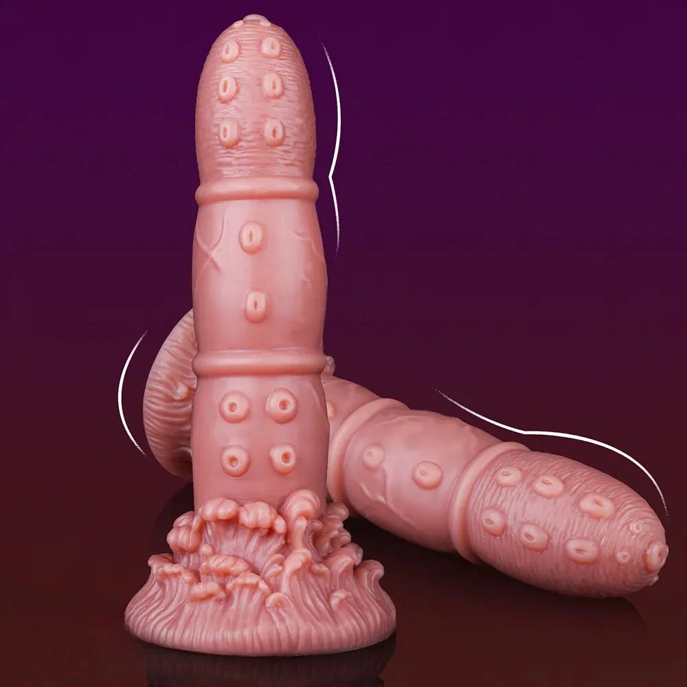 And purple curved tentacle fantasy dildo, photo 1