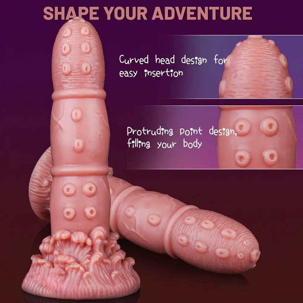 And purple curved tentacle fantasy dildo, photo 10
