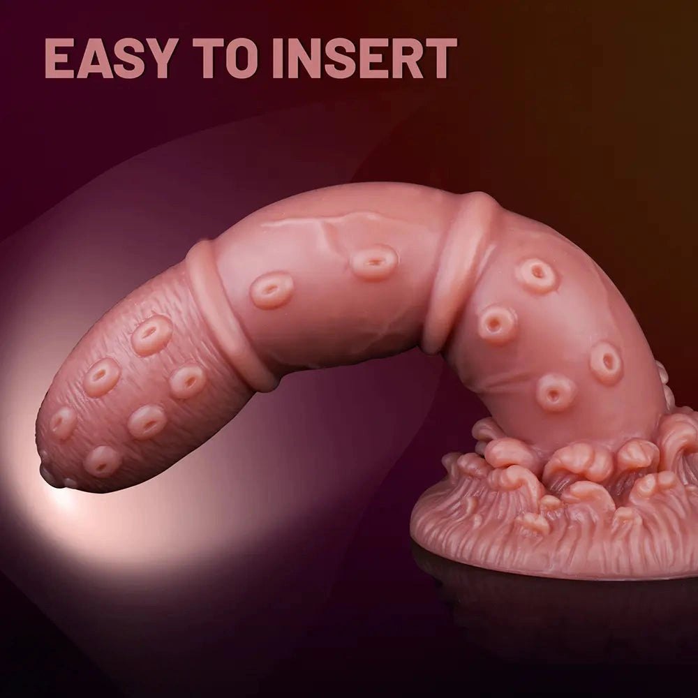 And purple curved tentacle fantasy dildo, photo 14