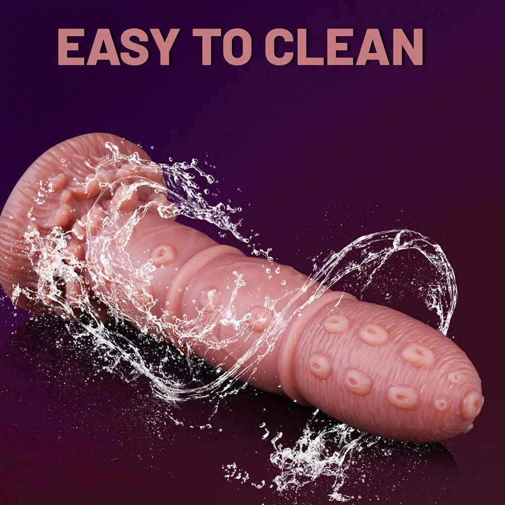And purple curved tentacle fantasy dildo, photo 15