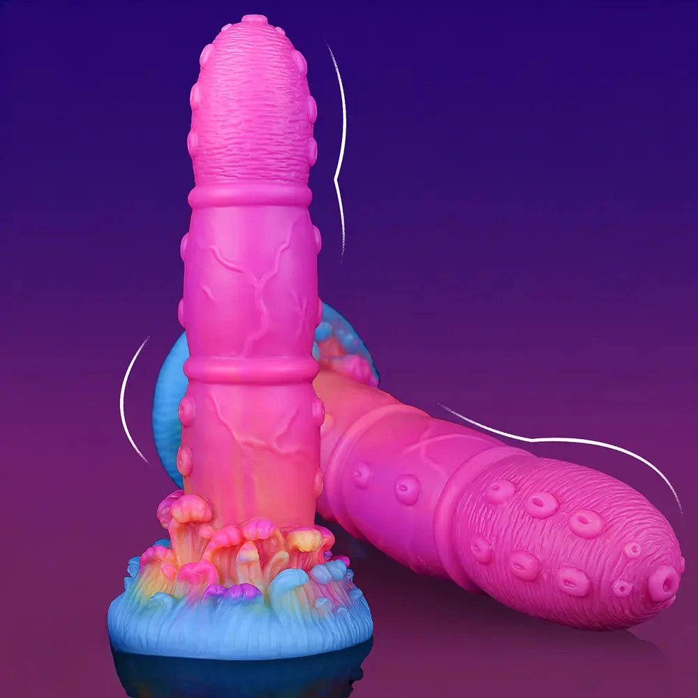 And purple curved tentacle fantasy dildo, photo 2