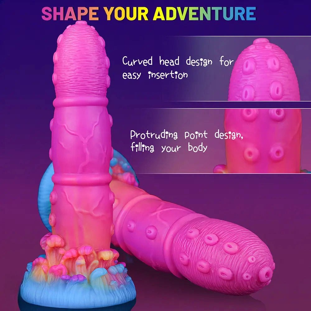 And purple curved tentacle fantasy dildo, photo 3