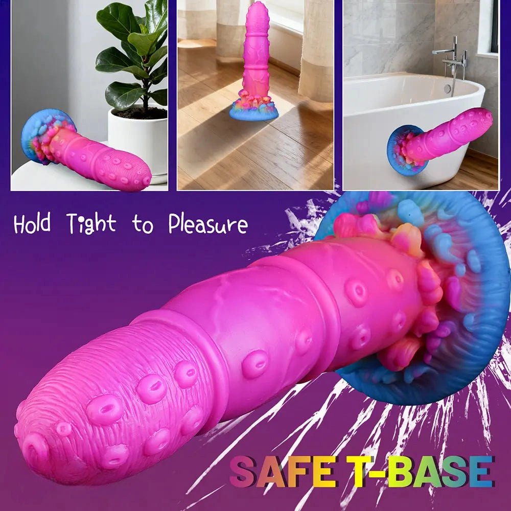 And purple curved tentacle fantasy dildo, photo 5