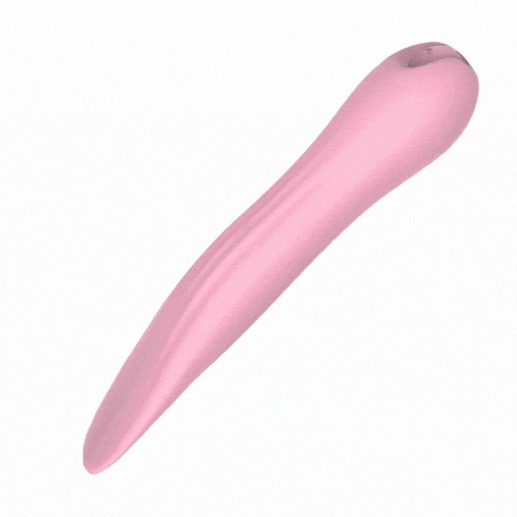 Curved tongue-shaped clitoral vibrator, photo 1