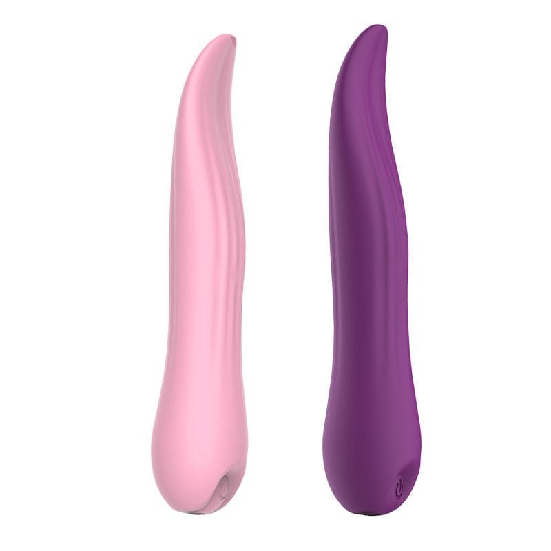 Curved tongue-shaped clitoral vibrator, photo 2