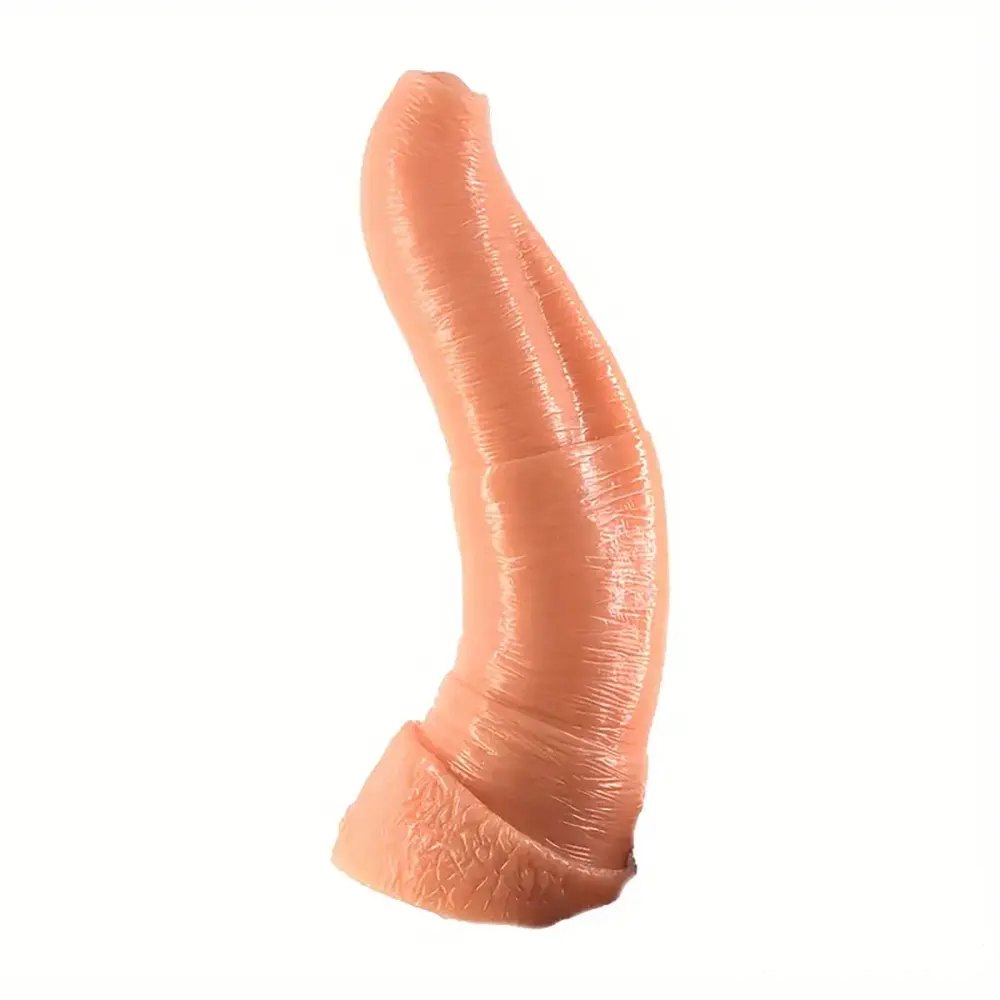 Curved ribbed pvc anal expander dildo, photo 1