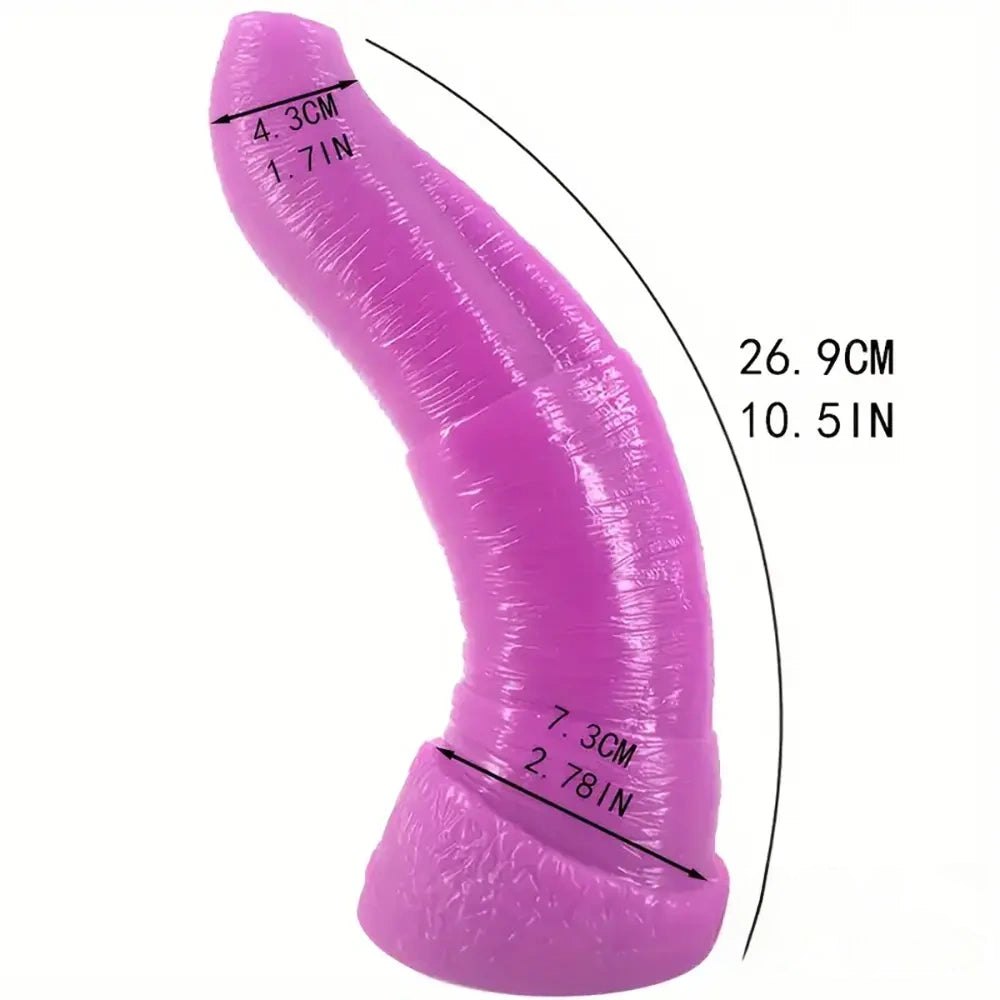 Curved ribbed pvc anal expander dildo, photo 10