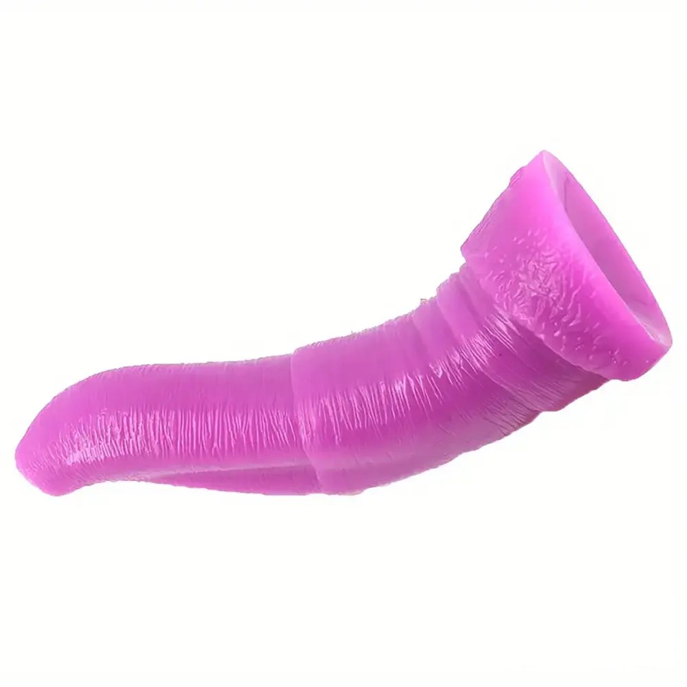 Curved ribbed pvc anal expander dildo, photo 5