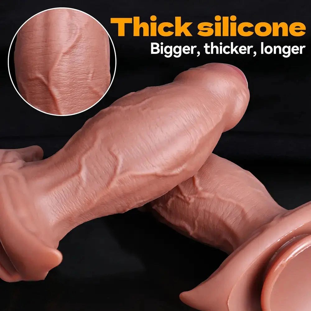 Purple and pink curved uncut dildo, photo 6