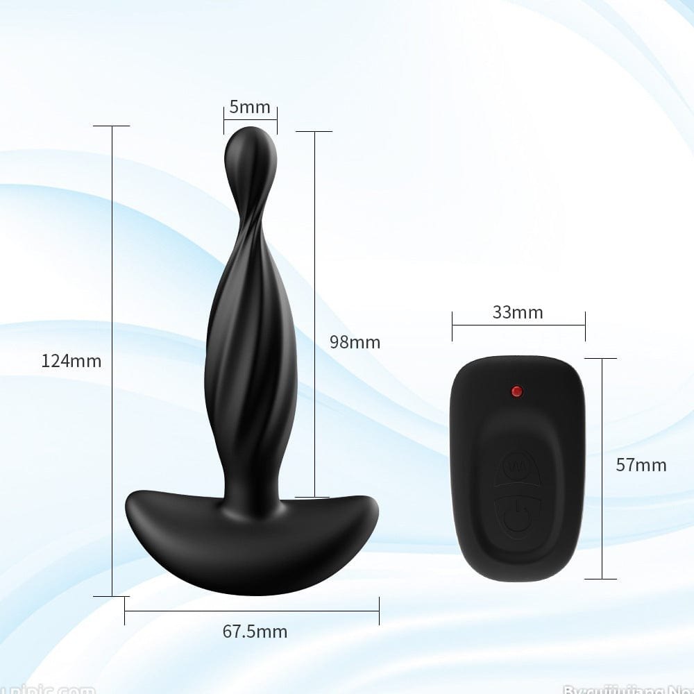 Black curved prostate massager, photo 5