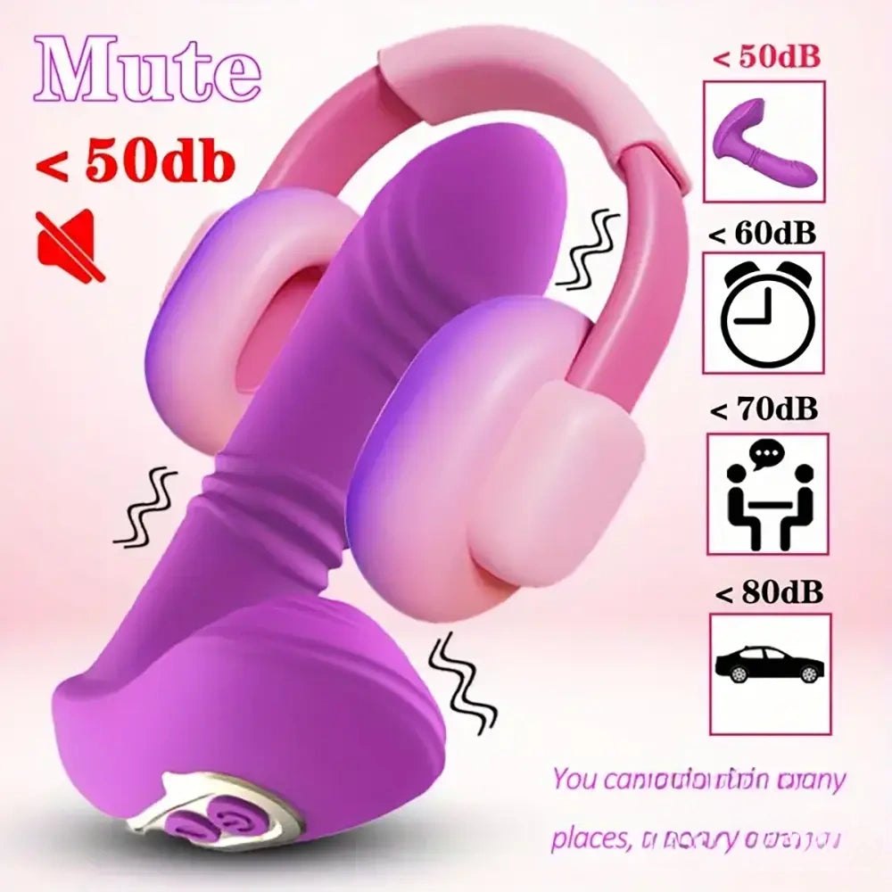 Curved wearable silicone vibrator with external stimulator arm, photo 4