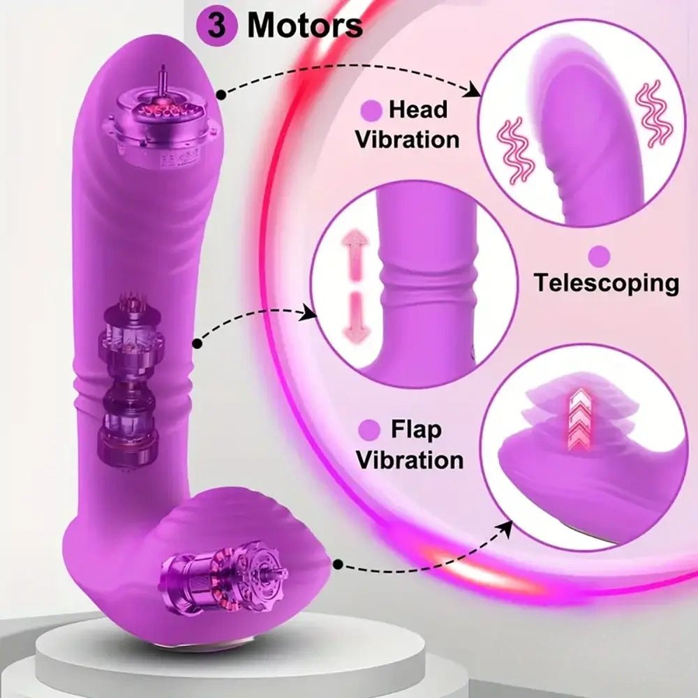 Curved wearable silicone vibrator with external stimulator arm, photo 6
