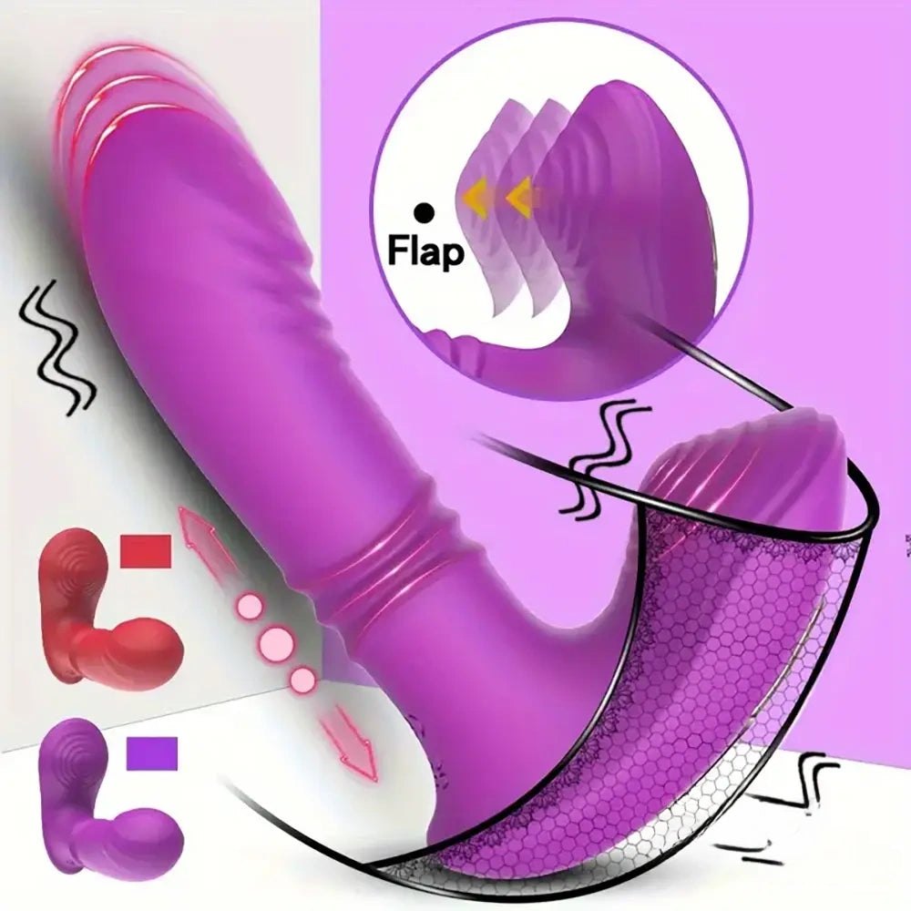 Curved wearable silicone vibrator with external stimulator arm, photo 7