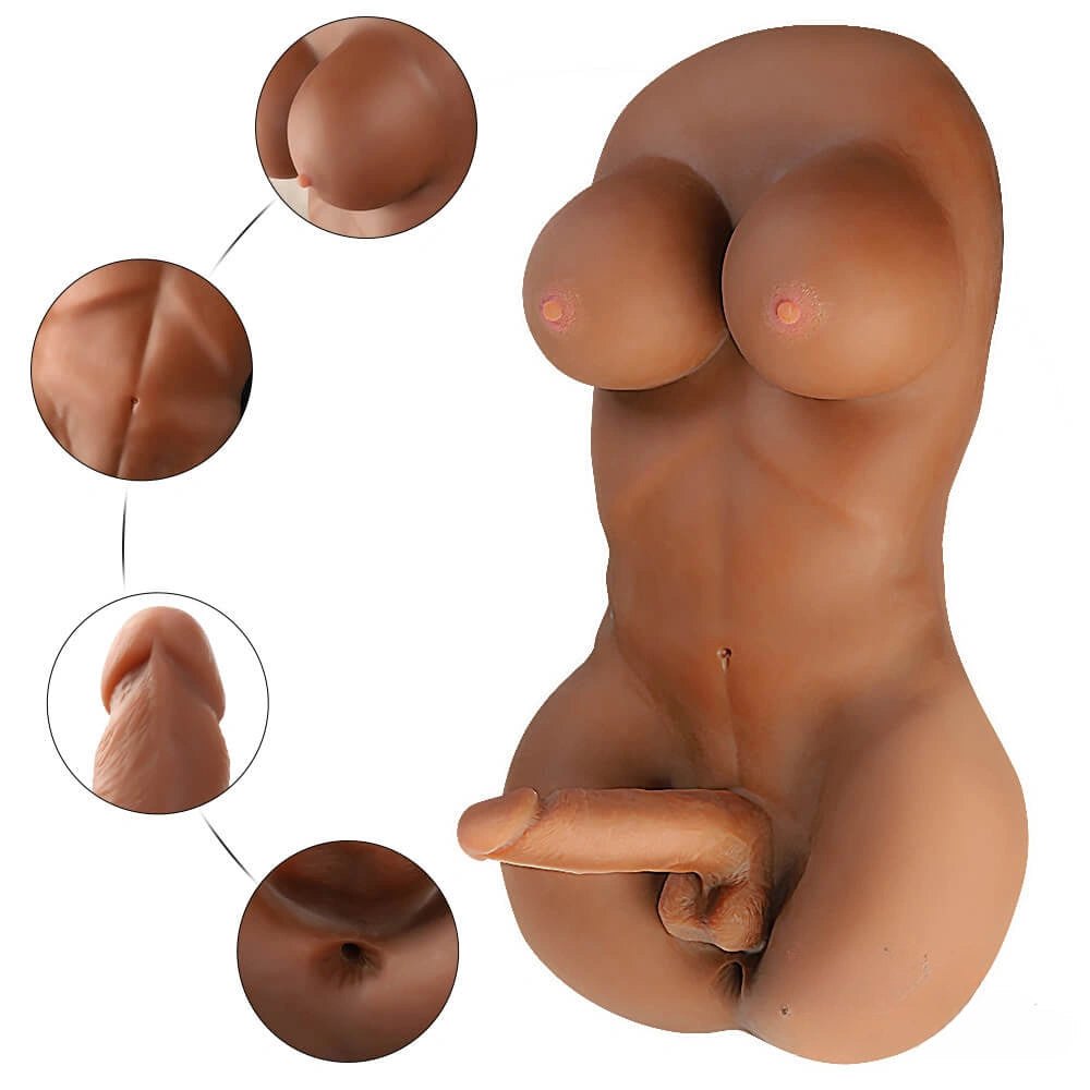 Flesh TPE curvy torso doll with penis, photo 2