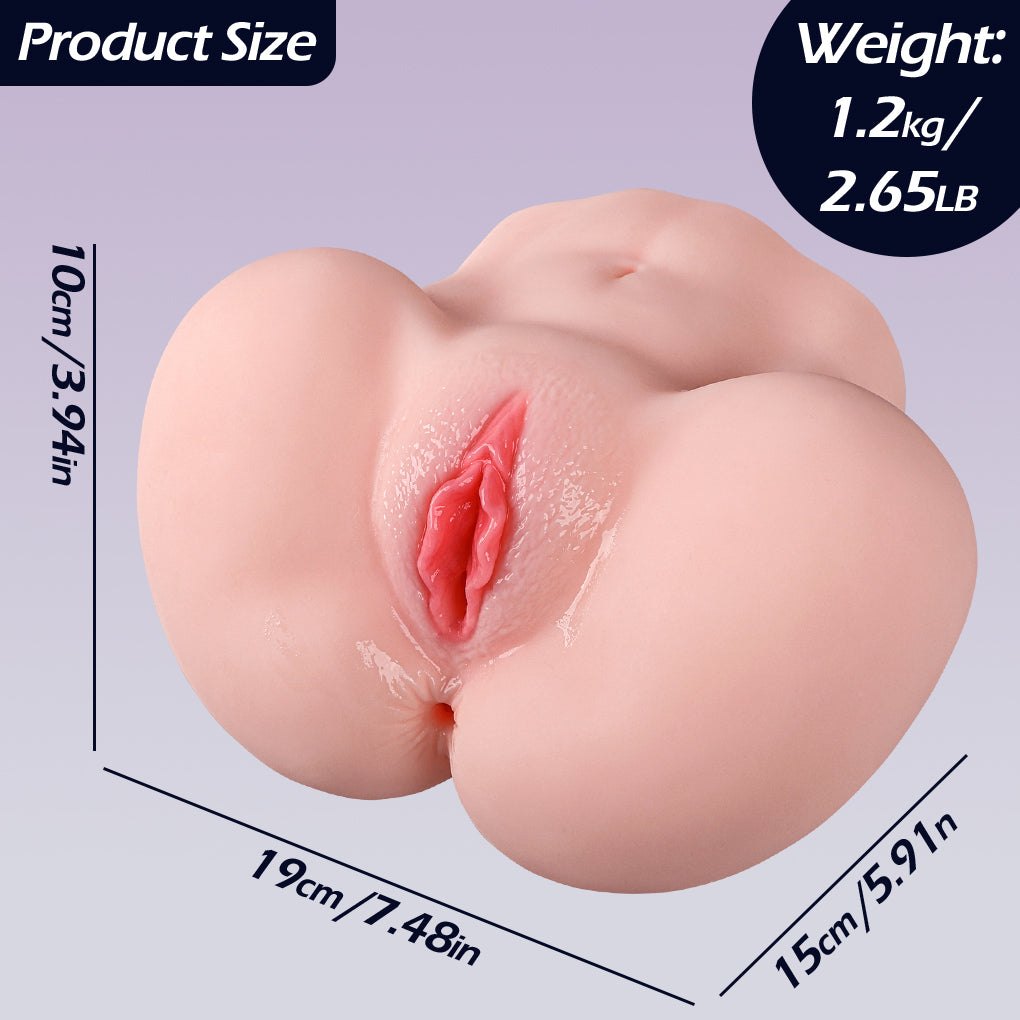 Flesh colored TPE sex doll torso with bubble butt, photo 10