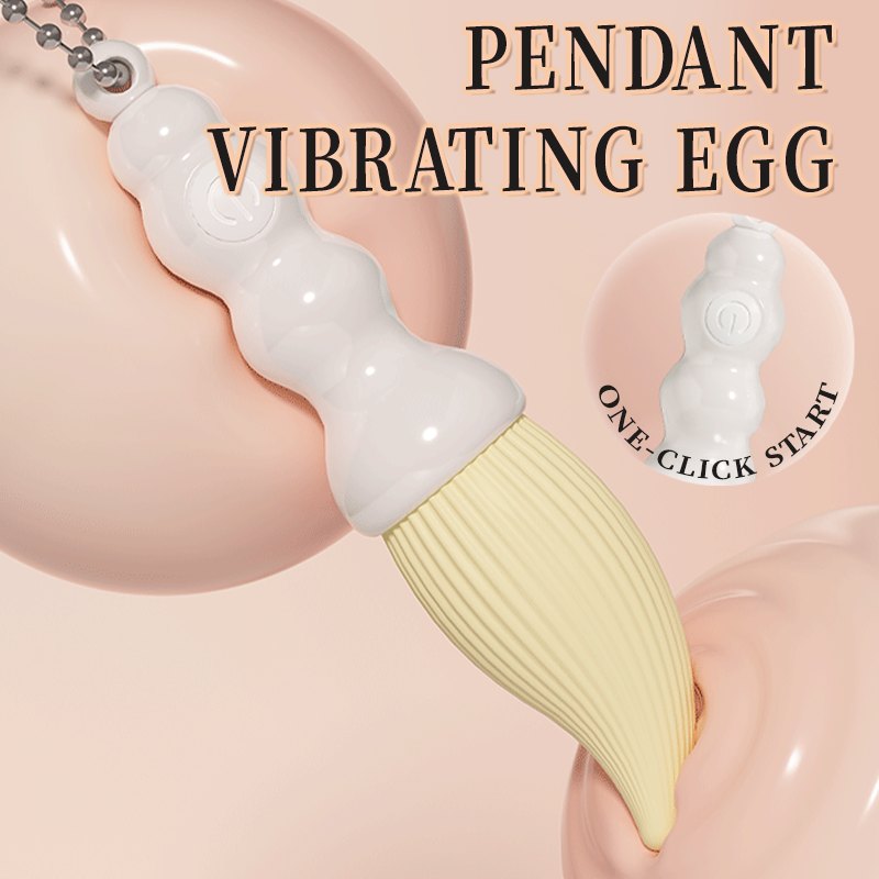 White pendant necklace bullet vibrator, photo 2