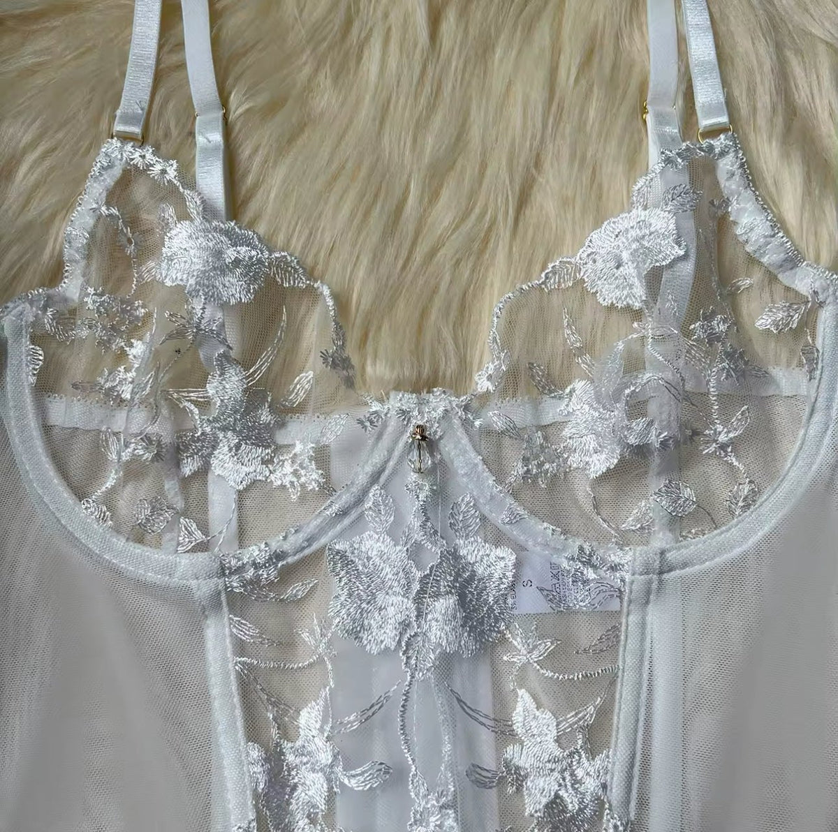 Cutout lace garter strap bodysuit, photo 10