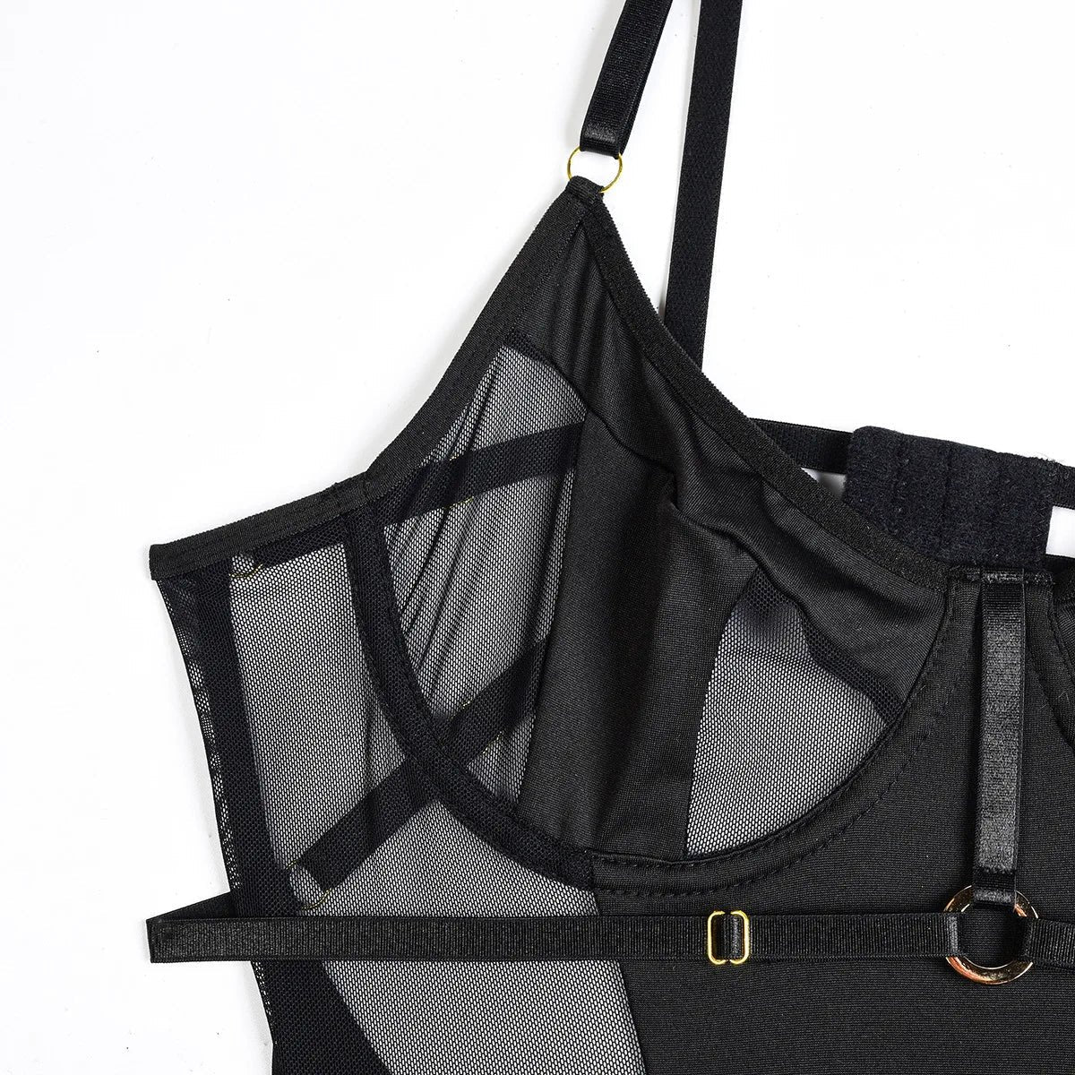 Cutout open cup strappy bodysuit, photo 6