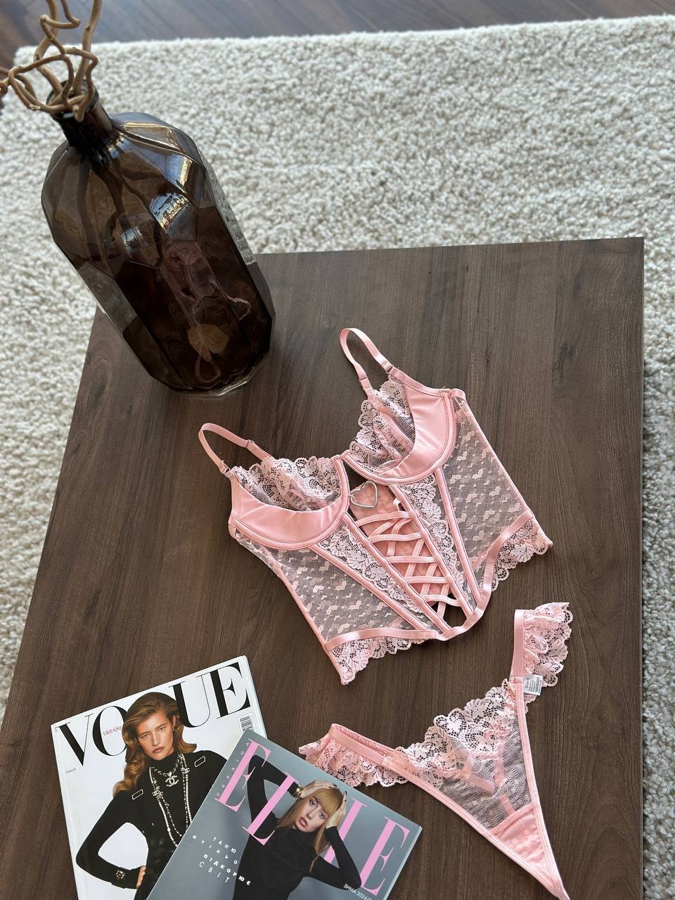 Cutout sheer lace corset, photo 4
