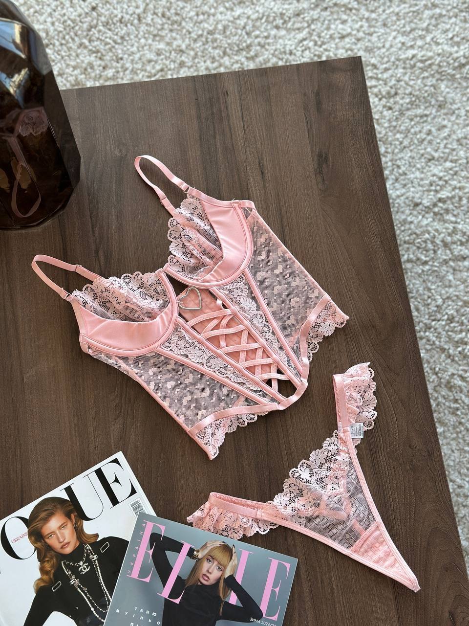 Cutout sheer lace corset, photo 5
