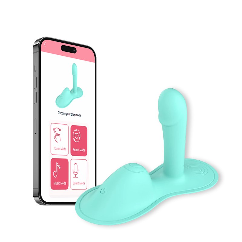 Cyan blue wearable riding vibrator, photo 1