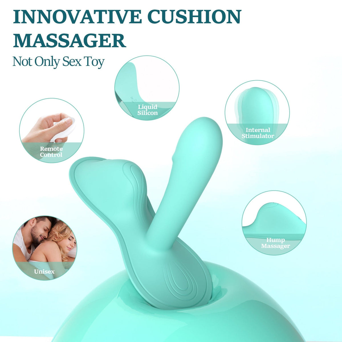 Cyan blue wearable riding vibrator, photo 7