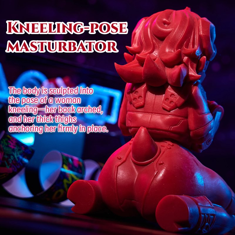 Red cyber android anime onahole torso, photo 6