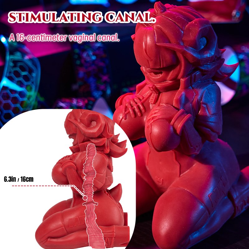 Red cyber android anime onahole torso, photo 7