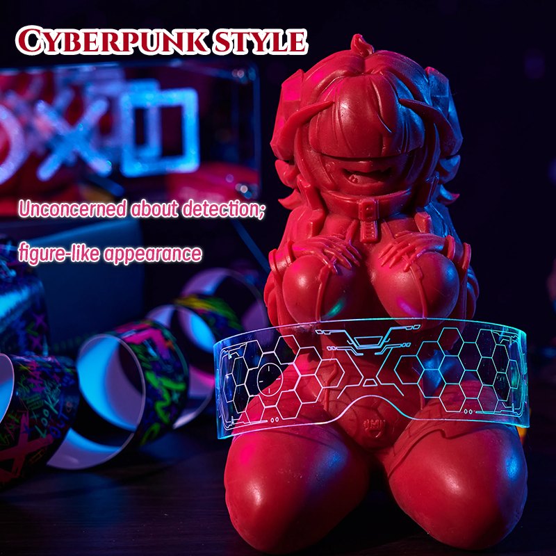 Red cyber android anime onahole torso, photo 8