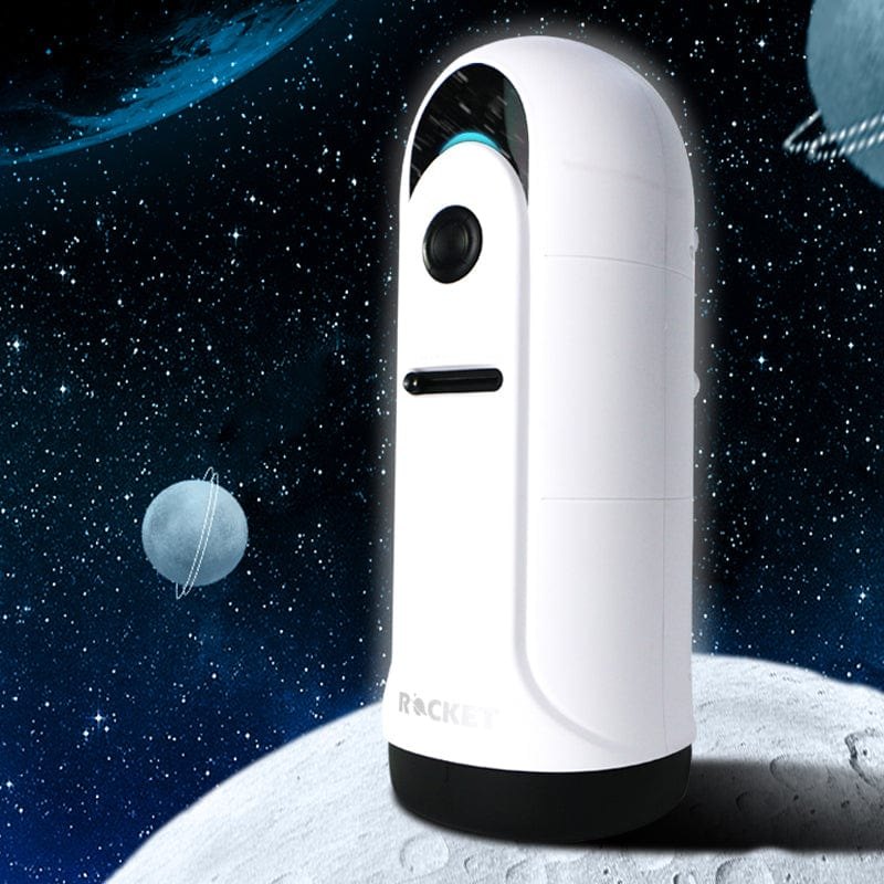 White rocket-shaped electric male masturbator, photo 2