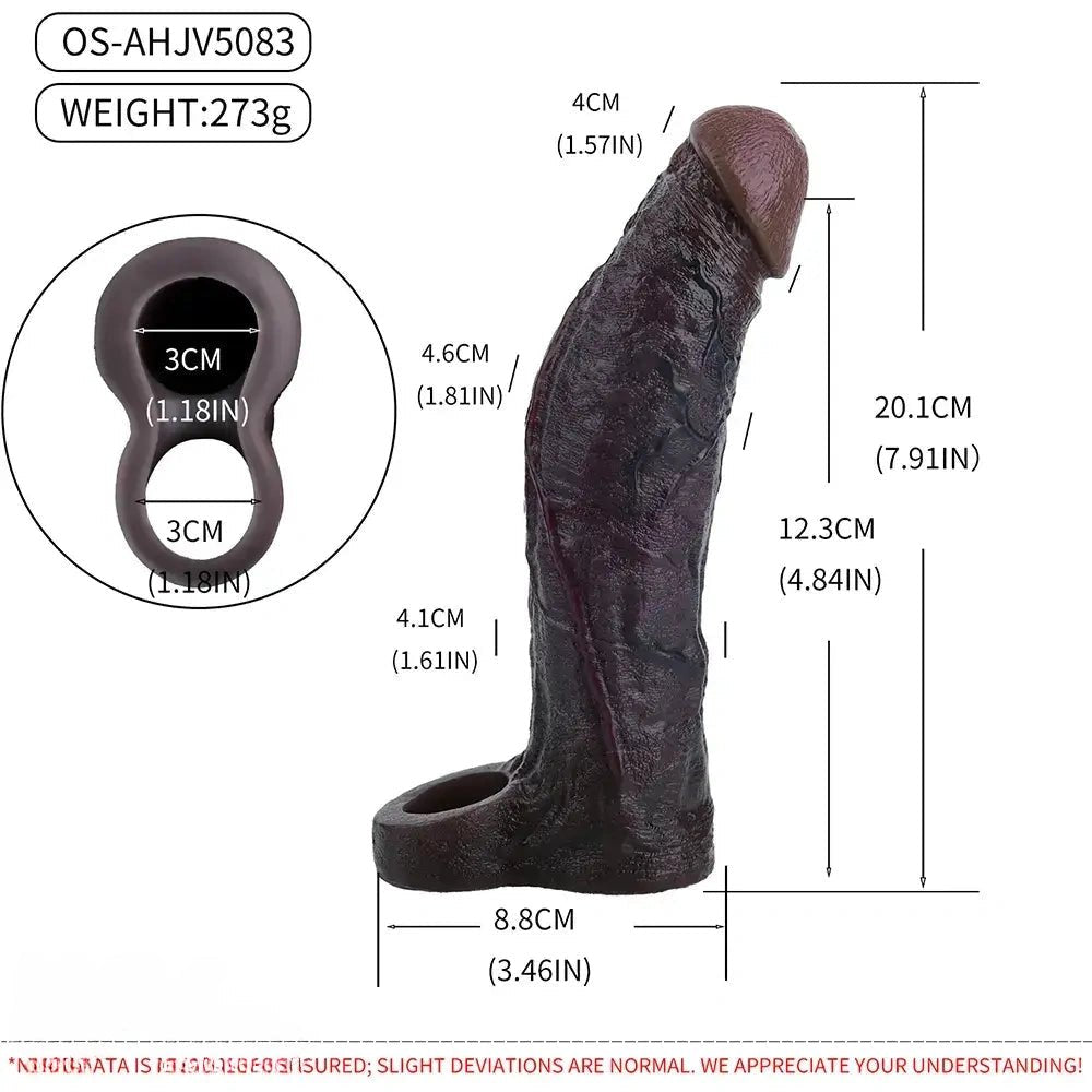 Coffee silicone realistic dildo with ring base, photo 11
