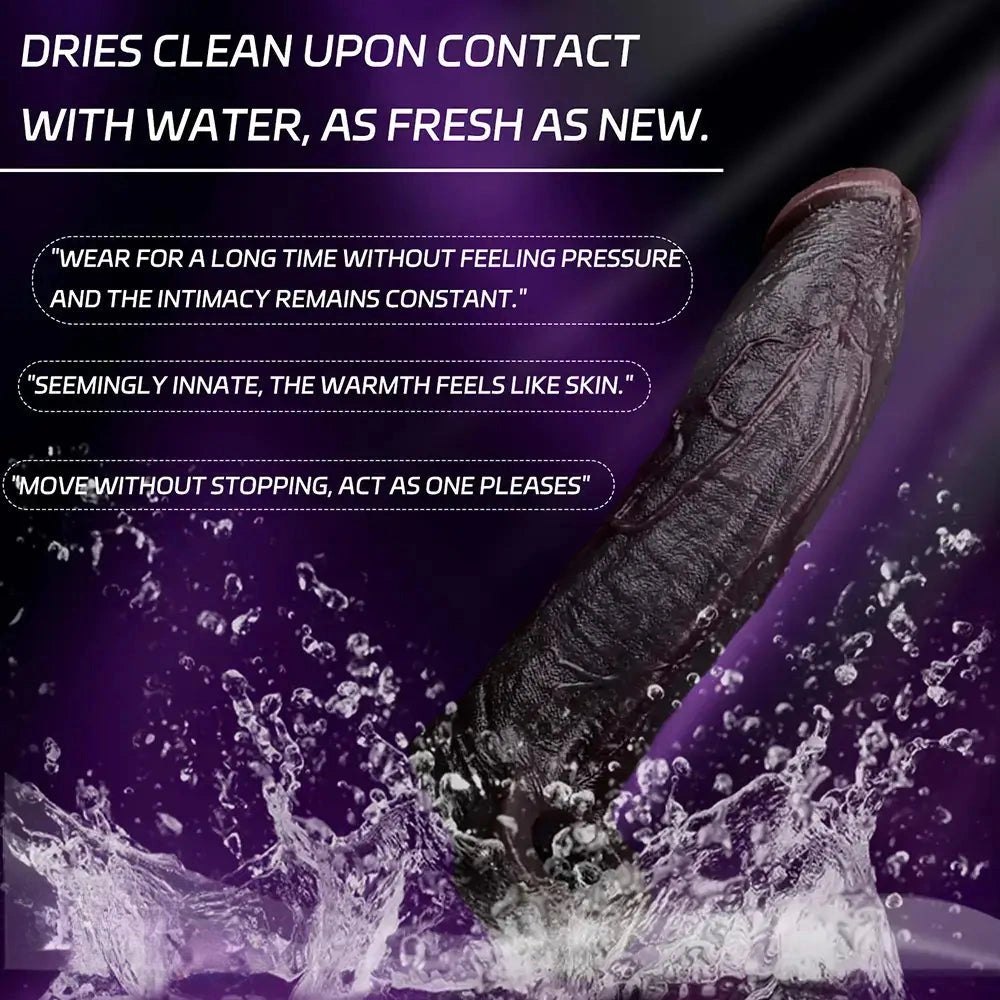 Coffee silicone realistic dildo with ring base, photo 2