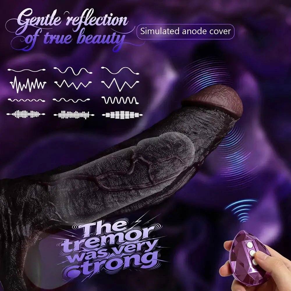 Coffee silicone realistic dildo with ring base, photo 3