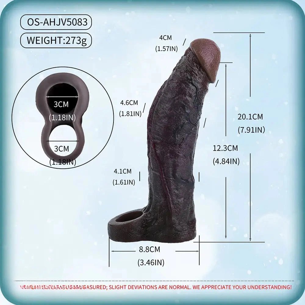 Coffee silicone realistic dildo with ring base, photo 7