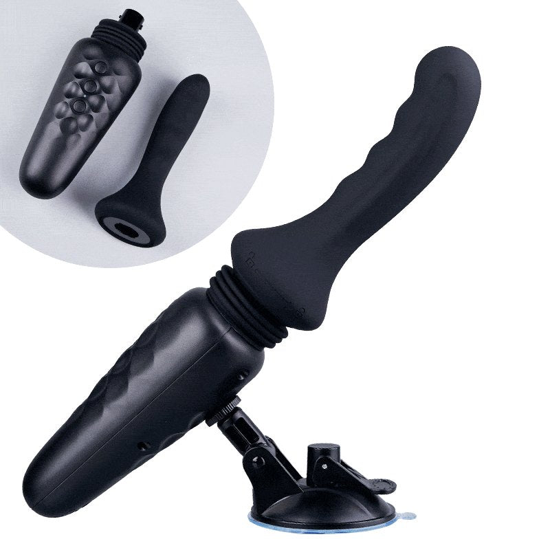 Black thrusting sex machine with suction base, photo 2