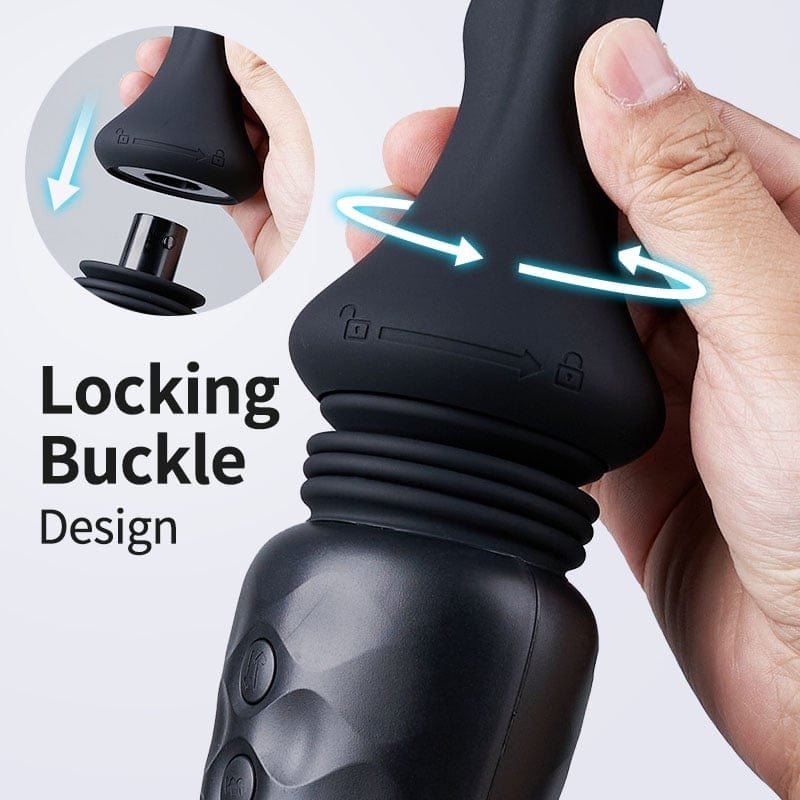 Black thrusting sex machine with suction base, photo 4