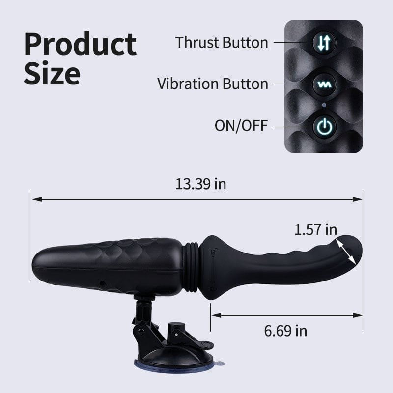Black thrusting sex machine with suction base, photo 8