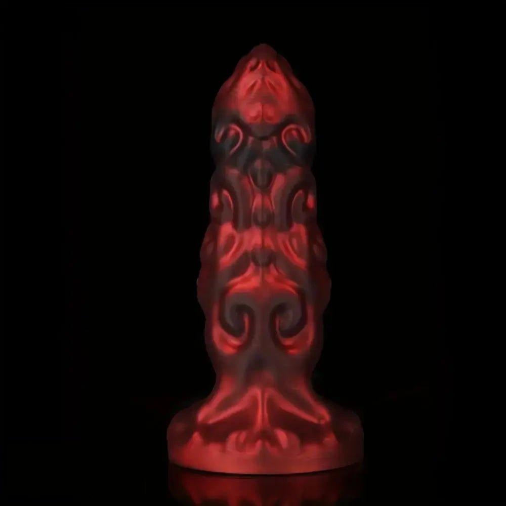 Dark red ornate fantasy dildo, photo 3