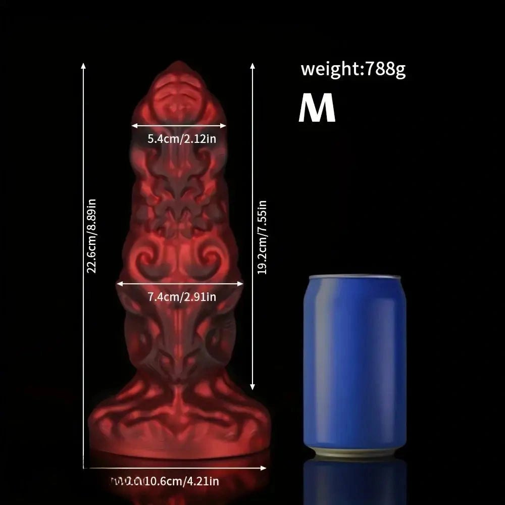 Dark red ornate fantasy dildo, photo 4