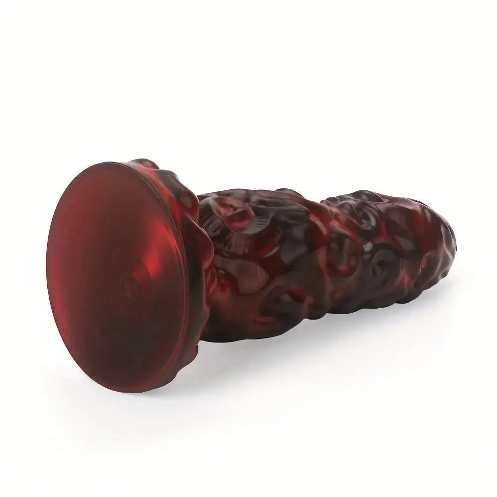 Dark red ornate fantasy dildo, photo 5