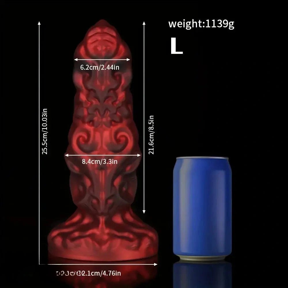 Dark red ornate fantasy dildo, photo 6